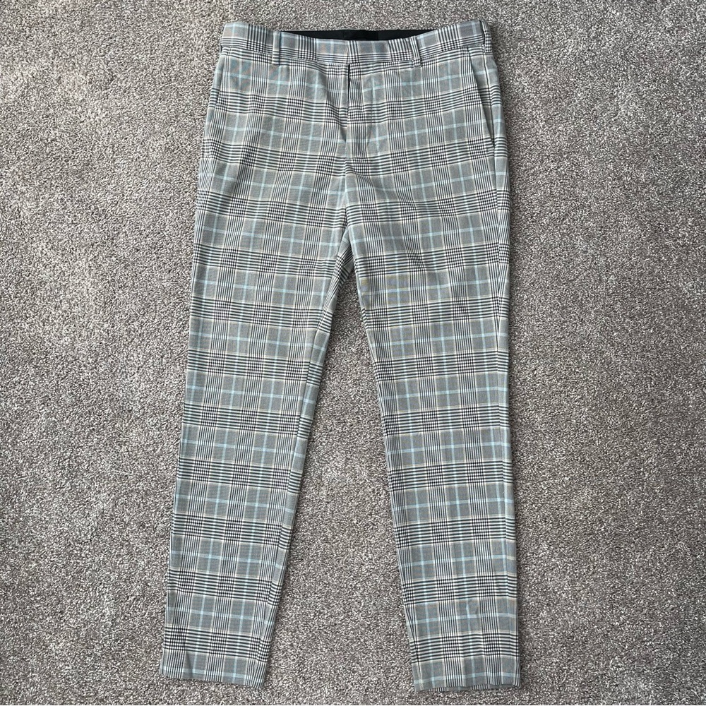 H&M mens plaid skinny dress pants - Picture 2 of 8